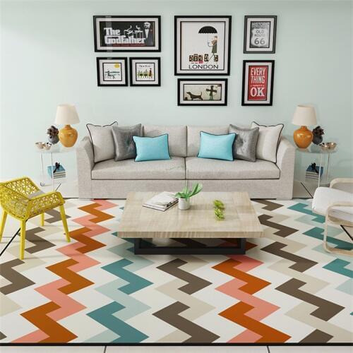 Quality Fashion Modern Scandinavian Geometric Soft Floor Foot Door Yoga Mat Bathroom Kitchen Parlor Living Room Carpet Area Rug