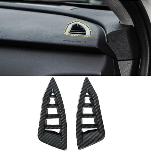 Carbon Fiber Dashboard Air Conditioning Outlet Frame Decoration Cover Trim Accessories Styling for Subaru Outback 2021 2022