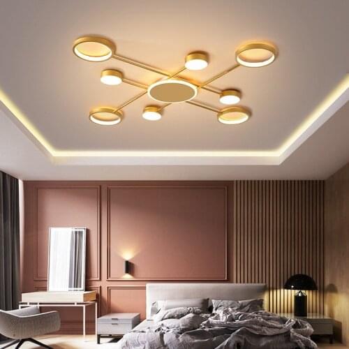 Chandelier Nordic Atmosphere Living Room Led Half Hanging Modern Minimalist Dining Room Lamps Light Luxury Bedroom New Style