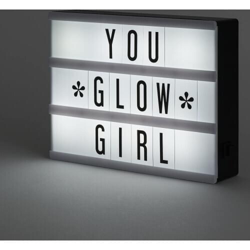 The Mini Color-Changing LED Marquee with 100 Letters & Numbers to Create Your Own Sign with Classic White