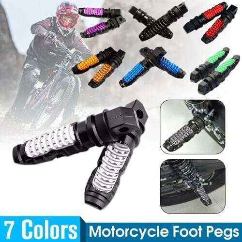 Modification 8mm 6 Color Aluminum Universal Scooter Motorcycle Passenger Rear Foot Pegs Pedals Footrest For Monster Duke