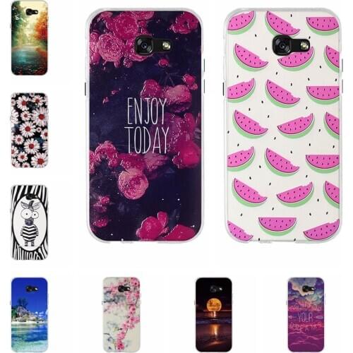 Soft TPU Case For Samsung Galaxy A5 2017 A520F Cover Silicone Fundas For Samsung A5 Floral Pattern Case For Galaxy A5 A520F