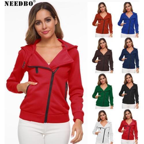 Женские кофты на молнии NEEDBO China At AliExpress