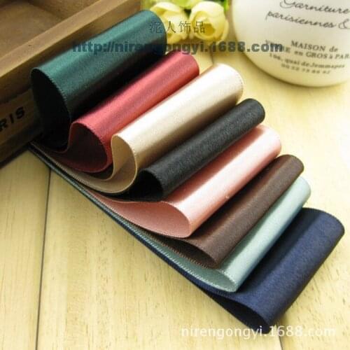 New 50mm light Riband Double Face satin ribbons DIY hair accessories bowknot materials 5M/lot