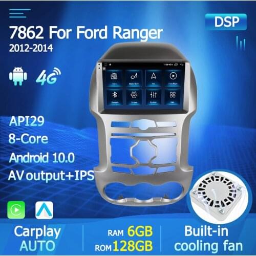 RAM 6GB ROM 128GB API29 Android Auto For Ford Ranger F250 2012 2013 2014 GPS NavigationAudio stereo Car radio IPS Screen 4G WIFI