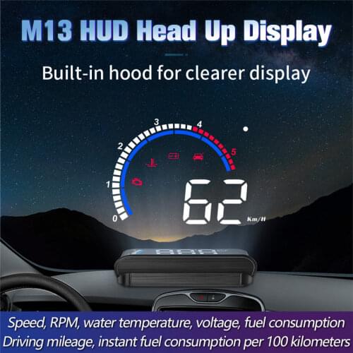 HUD Display Car Projector on-board Computer Auto OBD2 on Car Glass Windshield Head Up Display Car Turbo Water Overspeed Alarm