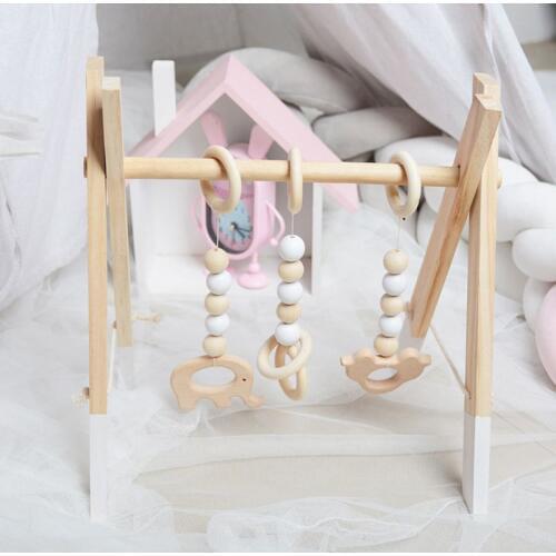 Simple Nordic Wooden Newborn Fitness Rack Children Room Decorative Toys Photography Props Home Decoration Baby Clothes Frame
