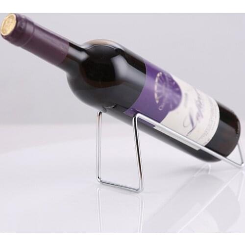 Countertop Wine Rack, Single Bottle Wine Holder for Wine & Drink Bottle Storage, Modern Metal Wine Rack Display Phone Stand
