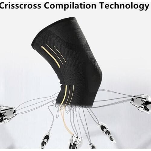 Outdoor Breathable Four Sided Elastic Silicone Pads Fitness Running Sports Basketball Ultra Thin Knee Sleeve