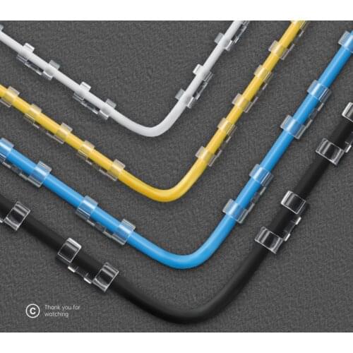 20pcs/12pcs Hot Wire Cable Management USB Wire Hook Organizer Desktop & Workstation Cord Clips Management