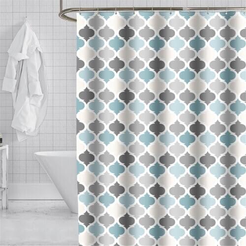 Large Wide Bathroom Shower Curtain Waterproof Bathroom Curtains Polyester Bath Curtain Bathtub Bathing Cover with 12 Hooks