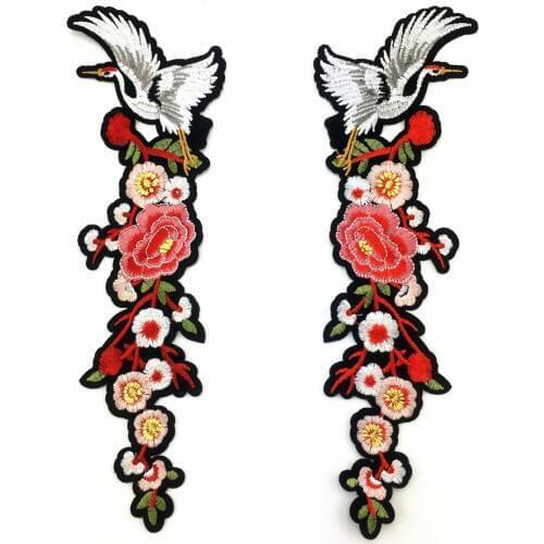 Iron on Flower Embroidery Birds Patch Applique Sew On Clothes Shirt Accessory Patchwork DIY