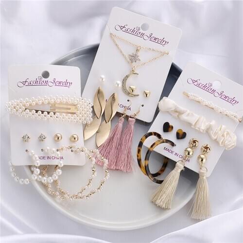 Bohemian Style Twisted Pearl Tassel Earrings for Women 2021 Crystal Jewelry Brinco Fashion Statement