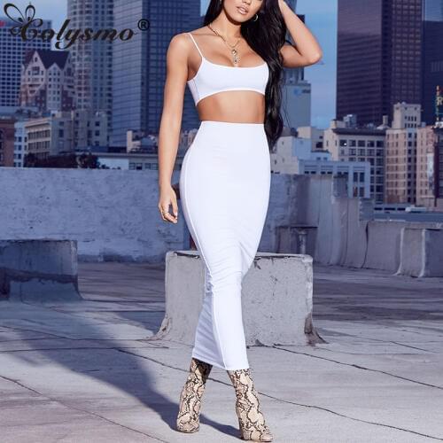 Colysmo 2 Layers Cotton Maxi Dress Sexy White Winter Dress Women Elegant Strecth Bodycon Long Dress Ladies Club Party Dresses