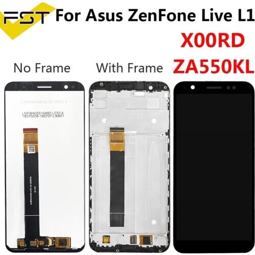 5.45" For Asus ZenFone Live L1 ZA550KL X00RD LCD Display With Touch Screen Digitizer Glass Sensor + Frame + Tools Tape