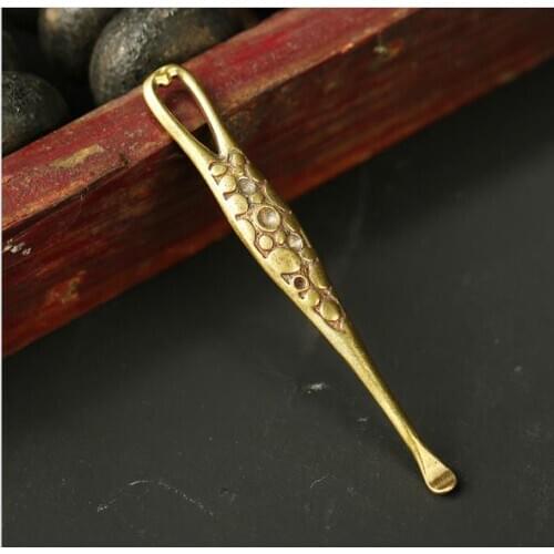 Gold Tobacco Spoon Sniffer Snorter Powder Hoover Hooteer Metal Snuff Tobacco Pipe Shovel Mini Size Key Chain