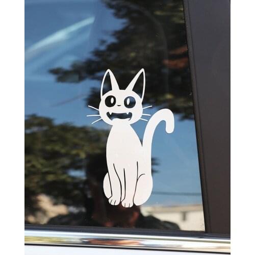 ZTTZDY 11*17.5CM Sitting cat Car Decal Decorative Vinyl Sticker Black/Silver ZJ4-0213