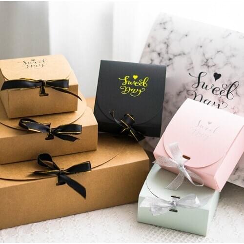10Pcs Gift Packaging Paper Box Wedding Birthday Party Supplies Chocolate Clothes Pack Boxes Storage Pastry Clothing