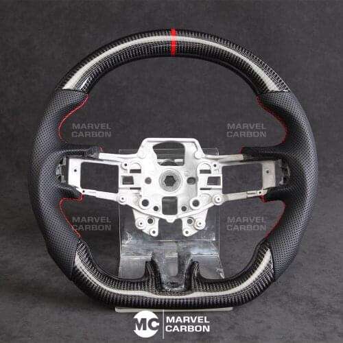 100% REAL CARBON FIBER STEERING WHEEL COMPATIBLE WITH Mustang