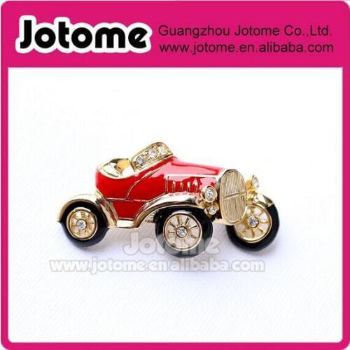100pcs/lot 2016 Newest Christmas Vintage Car Fashion Rhinestone Crystal Brooch Pins Fashion Jewelry