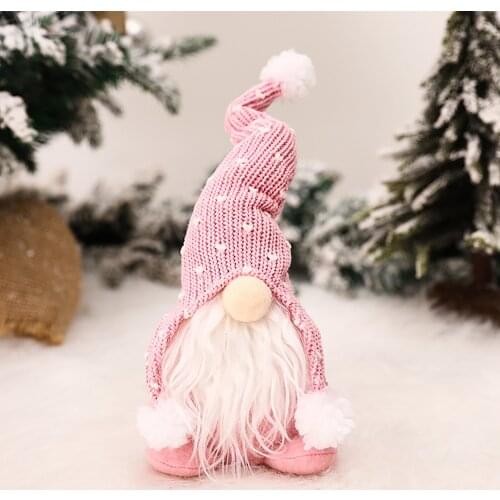 2021 Handmade Santa Christmas Ornaments Faceless Dolls Old Man Party Decoration for Home Christmas Tree Ornaments New Year