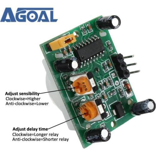 5Pcs/lot Mini IR Pyroelectric Infrared PIR Motion Human Body Sensor Module