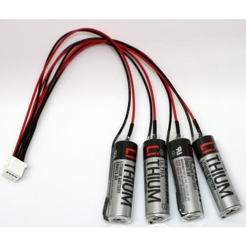 5 PACKS Original HW0470360-A HW0470360 4x ER6V/3.6V PLC Server Lithium Battery Pack with Plug for Robot
