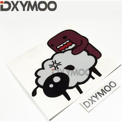 Car Styling Funny JDM Domo Sheep Creative Sticker Decals for Car Motorcycle Helmet Bike Laptop