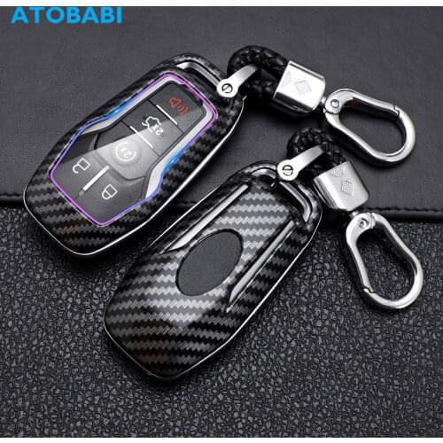 ATOBABI ABS Car Key Case For Ford Mustang Fusion Edge Explorer Lincoln MKZ MKC MKX 2016 Smart Remote Control Fob Protector Cover