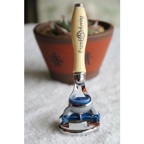 Frank Shaving(FS), #FU-03IV, 5 Layer Blades Shaving Razor With Faux Ivory handle +FREE Razor Holder(#43)+FREE SHIPPING