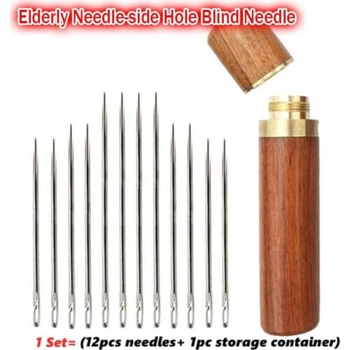 Sewing Needle Elderly Needle-Side Hole Blind Needle Hand Household Sewing Stainless Steel Sewing Needless Threading Sewing