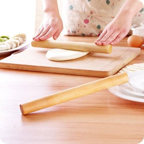Solid Natural Wood Cooking Tools Fondant Cake Dumpling Skin Decoration Rollers Dough Roller Kitchen Accessories Stick Dumpling