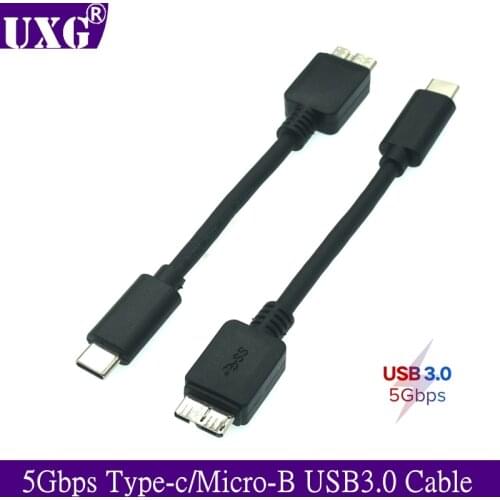 10CM Micro B USB C 3.0 Cable Type-C to USB 3.0 Micro B Connector 5Gbps External Hard Drive Disk Cable for Hard Drive Computer