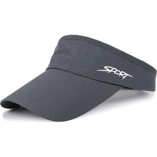 Sun Protected Men Womens Cool Breathable Sport Visor Hat Golf Tennis Visor Cap Grey Black Navy Beige White Blue