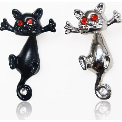 Flying Cats 3D Fashion Anime Cartoon Earring Cute Animal Stud Earrings For Women Girls Kids Jewelry XMAS New Gift