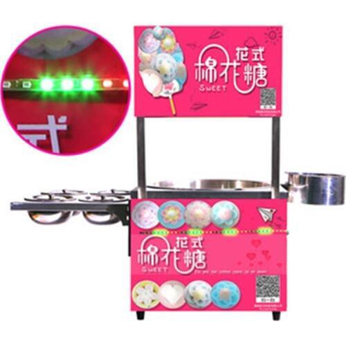 Small Marshmallow Machine Commercial Billboard Charging fancy cotton canday machine stall gas to do marshmallow color candy