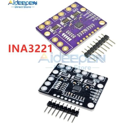 INA3221 3 Channel Current Power Detection Module High-Side Measurement, Shunt and Bus Voltage Monitor With I2C SMBUS Interface