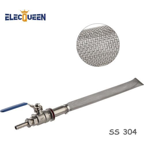 30cm Kettle Bazooka Filter & Ball Valve Kits,Food Grade Stainless Steel Brewing Screen Mesh Filters,1/2" BSP Sanitary Ball Valve