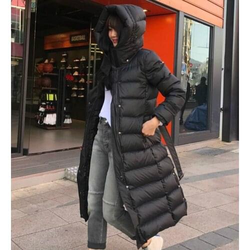 New 90% White Duck Down Coats Female Hooded Winter Women Parkas Fashion 2020 Women Down Jacket Long Coat