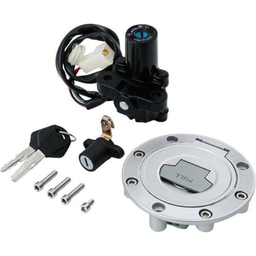 Gas Fuel Cap Ignition Switch Seat Lock Key For Yamaha YZFR1 02-03 YZFR6 03-05