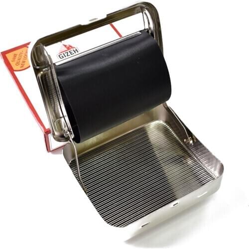 Portable semi-automatic cigarette maker 70mm cigarette case metal cigarette maker tobacco cigarette container accessories