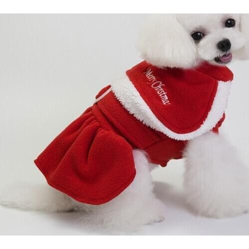 Christmas Dog Clothes Pet Costume Lovely Warm Dog Dress Dog Sweatshirt For Dogs Cats Autumn Winter Christmas