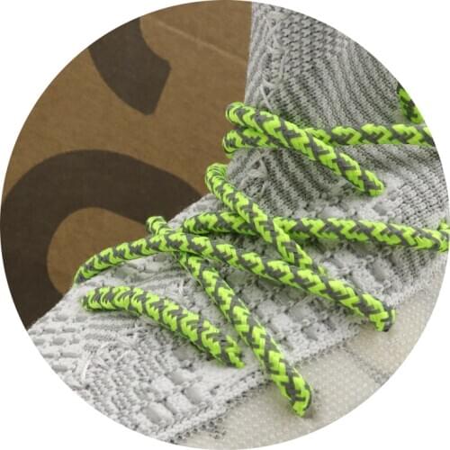 Coolstring 5MM 1 Pair Round Accessories Reflective Running Shoecord Sport Hat Ropes 5Colors Polyester Laces Men Women Sneaker 20