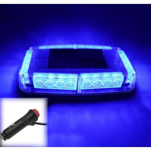 Warning Light Lamp Police Car Fire Truck Roof Flash Light Beacon DC12V Car Roof Strobe Light 24 LED Flashing Emergency