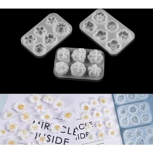 1Pcs Daisy Flower Silicone Mold UV Flowers Epoxy Resin Casting Mould For DIY Casting Craft Jewelry Pendant Decoration Making