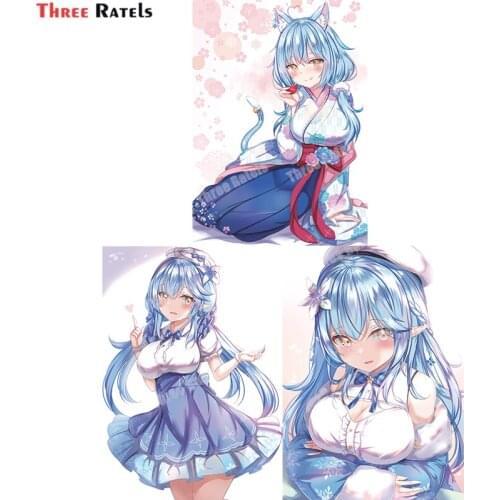 Three Ratels B238 Anime Girl Yukihana Lamy Hololive Stickers 3D Waterproof Decals Personalized Anti Scratch Film Vinyl Material