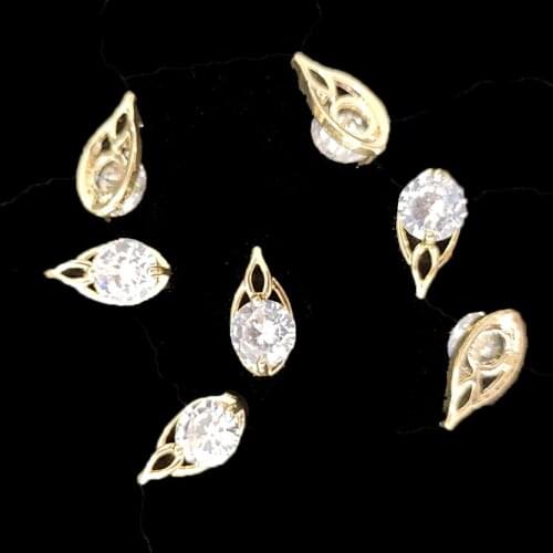 Nail Diamond Jewelry Luxury Zircon Nail Art Decoration 3d Rhinestones for Nails Charms Supplies Mixed Nailart Gems 5Pcs Lot