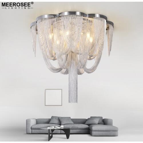Vintage Aluminum Chain Light Chandelier Lighting Lustres Chain Illumination Hanging Lamp lampara techo for Bedroom Living room