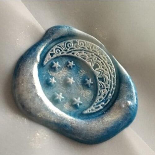 Moon stars Starry sky wax stamp Retro Wood brass Stamp Sealing Wax Seal Stamp Wedding Decorative sealing Stamp wax seals