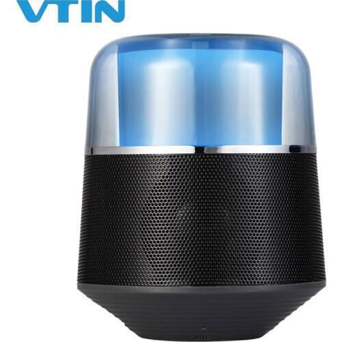 VTIN Portable HIFI Wireless Speaker Bluetooth 4.2 Stereo Sound Music Speaker with LED Lights Support AUX Input TF Card FM Radio